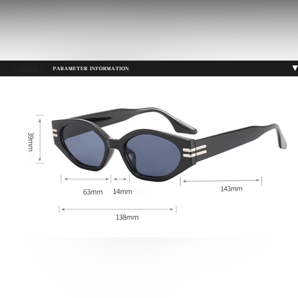 Vintage Women Sunglasses, Small Retro Glasses for Women/Men In A trend green - Picture 3 of 3